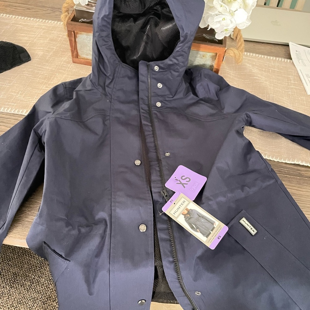 Hunter Dark Blue Hooded Jacket